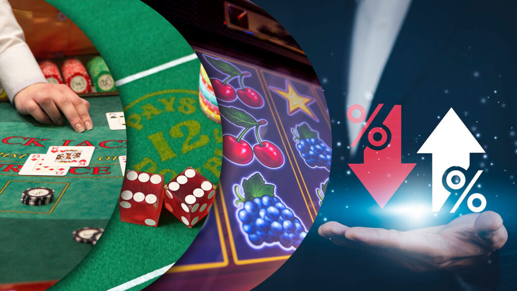 Banner image showing the best casino games with favorable odds for online players